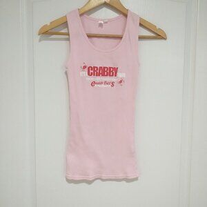 Ladies District Threads Crabby Pink Tank M